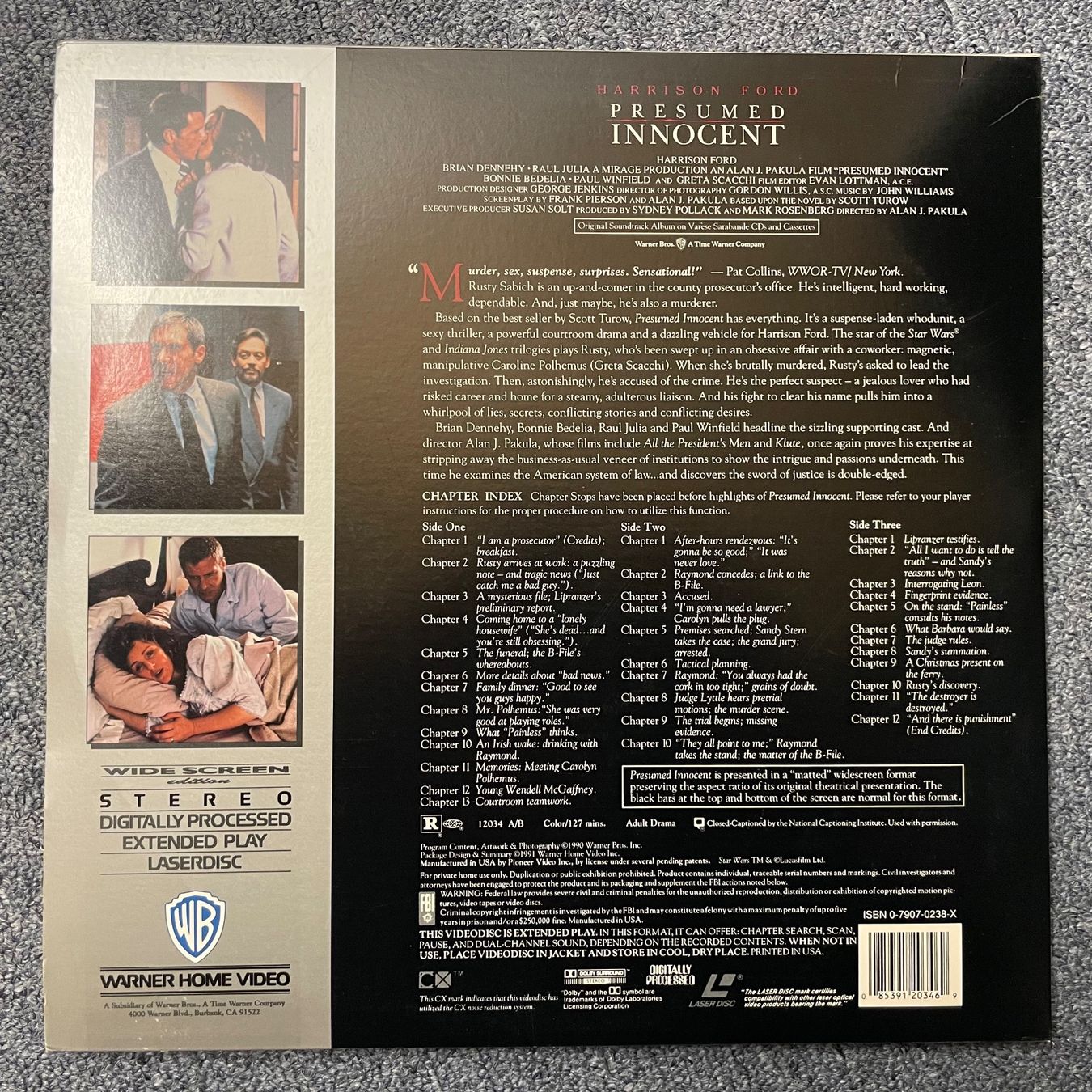 Alle DVDs: Harrison Ford: Presumed Innocent - LASER DISC - LD - Engl. – Gebraucht aus Stans von Brode 1