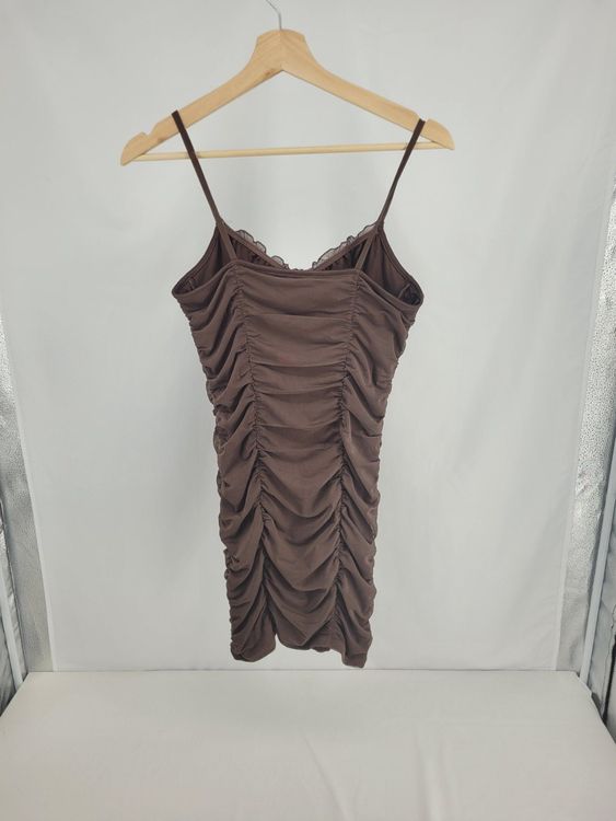 Robe Brune Be Girl - Taille L, En Polyester/élasthanne, Manches Longues, Longueur Genou - Occasion Très Bon état