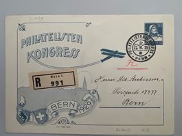 1929 Philatelisten Kongress mit Vig. Schützenfest Bellizona