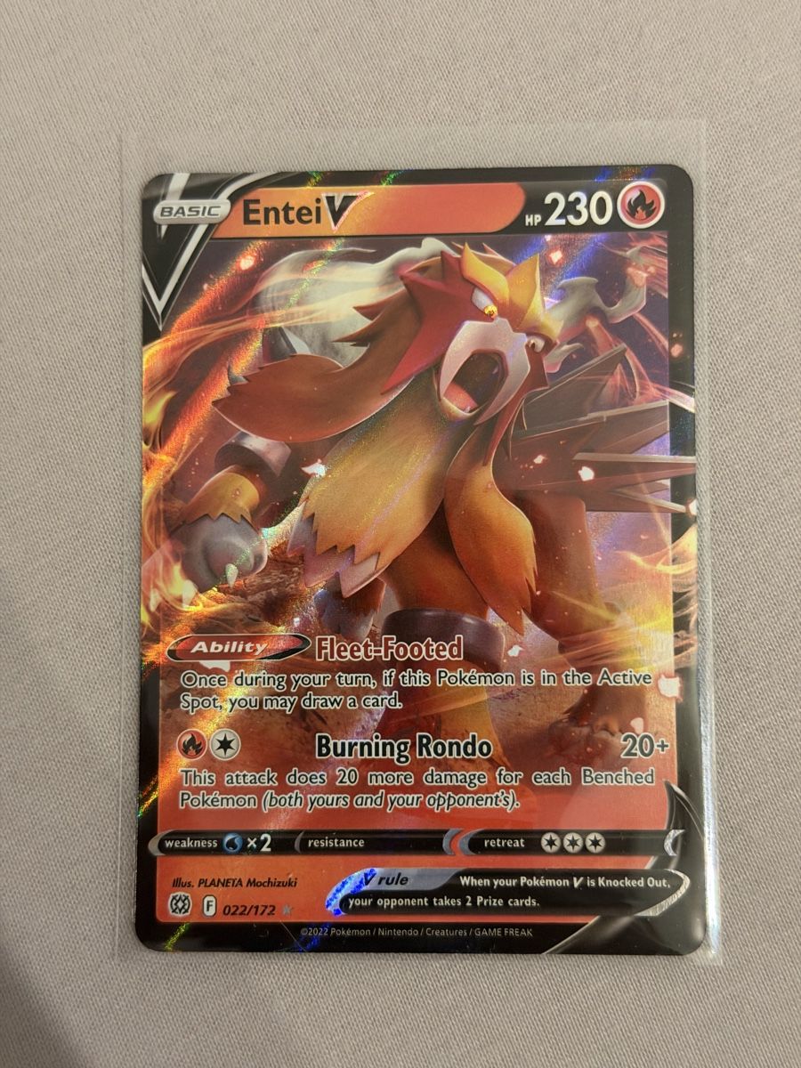 Pokémon Carte collezionabili: Pokémon Entei V 022/172 Brilliant Stars – Nuovo (secondo la descrizione) da St. Gallen venduto da Xbylucas
