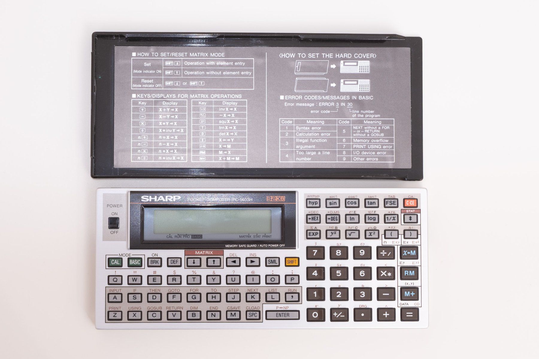 Calculatrices: Vintage Taschencomputer Sharp PC-1403H – D'occasion à Zürich par yrtc