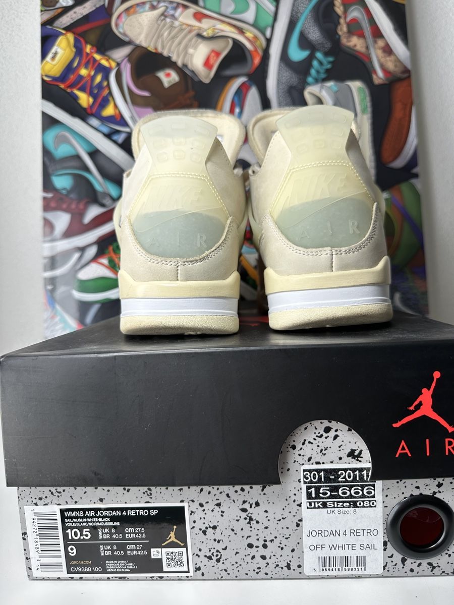 Off-White Scarpe da uomo: Jordan 4 OFF-WHITE Sail, Gr. 42.5 – Usato da Freidorf TG venduto da kickznlacez 5
