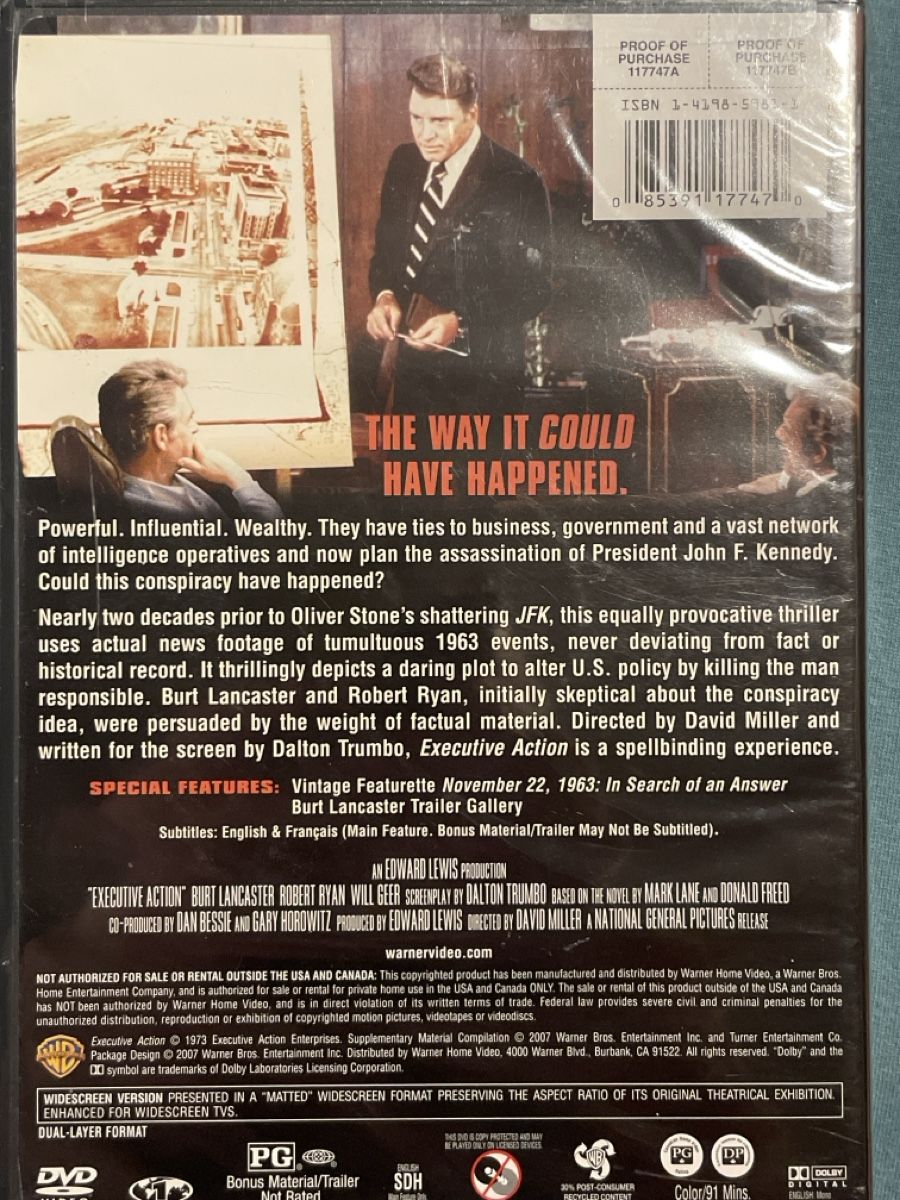 Tutti i DVDs: Executive Action - Unternehmen Staatsgewalt (1973) Englisch! – Nuovo (secondo la descrizione) da Waldenburg venduto da LuxusTrends 1