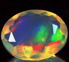Oval Faceted Ethiopian Welo Opal 1.40 Cts #A9