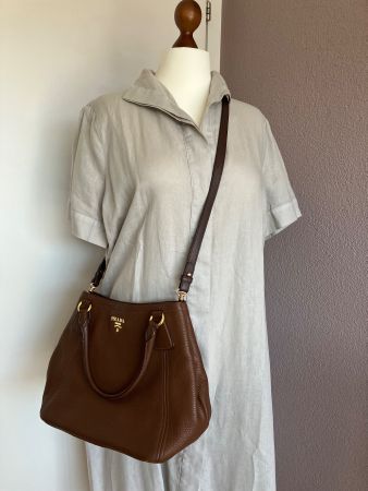 Ledertasche original PRADA in sehr gutem Zustand, braun
