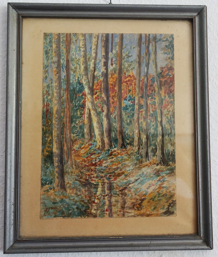 Dipinti: Aquarell Birkenwäldchen im Herbst – Usato da Untersiggenthal venduto da Lindomagos