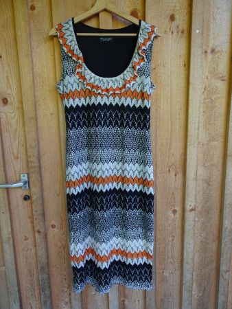 Tolles Ana Alcazar Kleid weiss-orange-black Gr. 42 - 422184