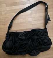 Chic Black Rosette Shoulder Bag 