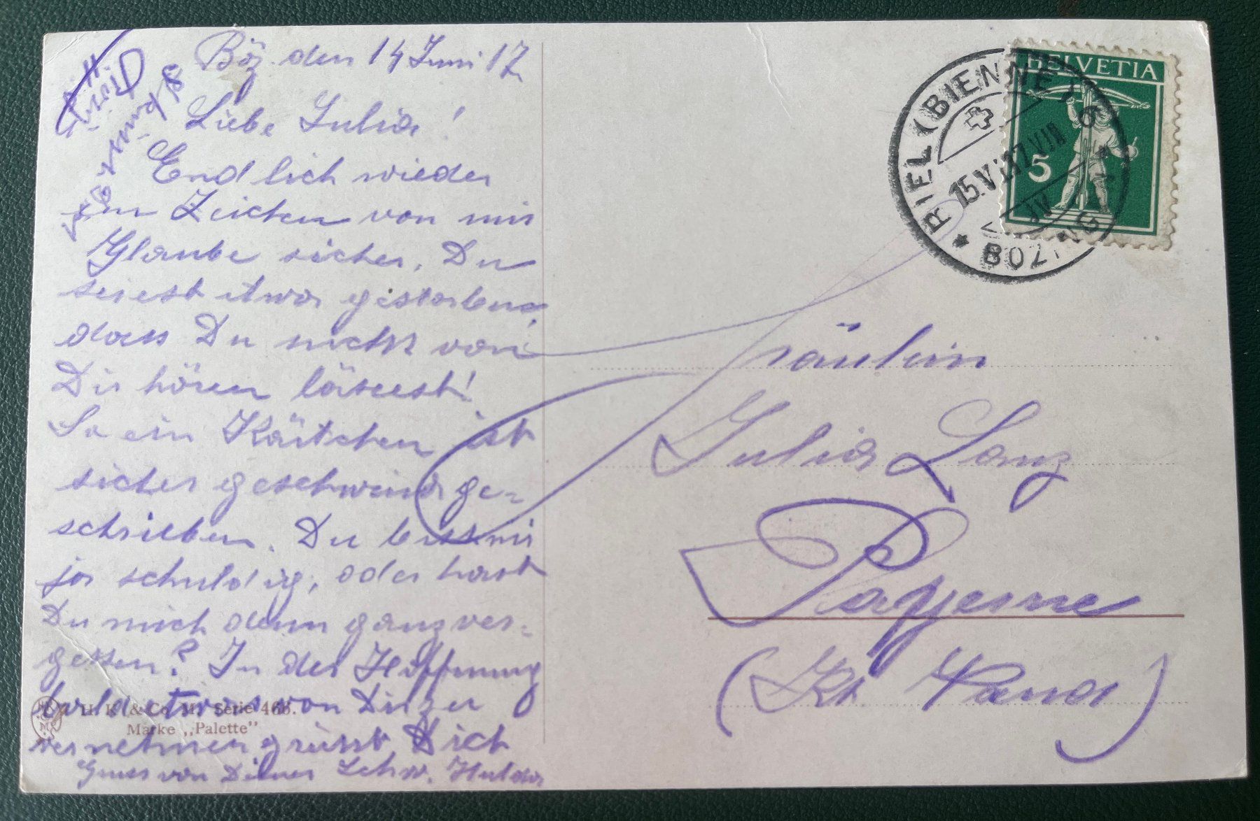 Cartoline postali: AK mit Schiff – Usato da Biberist venduto da Edelfloh 1