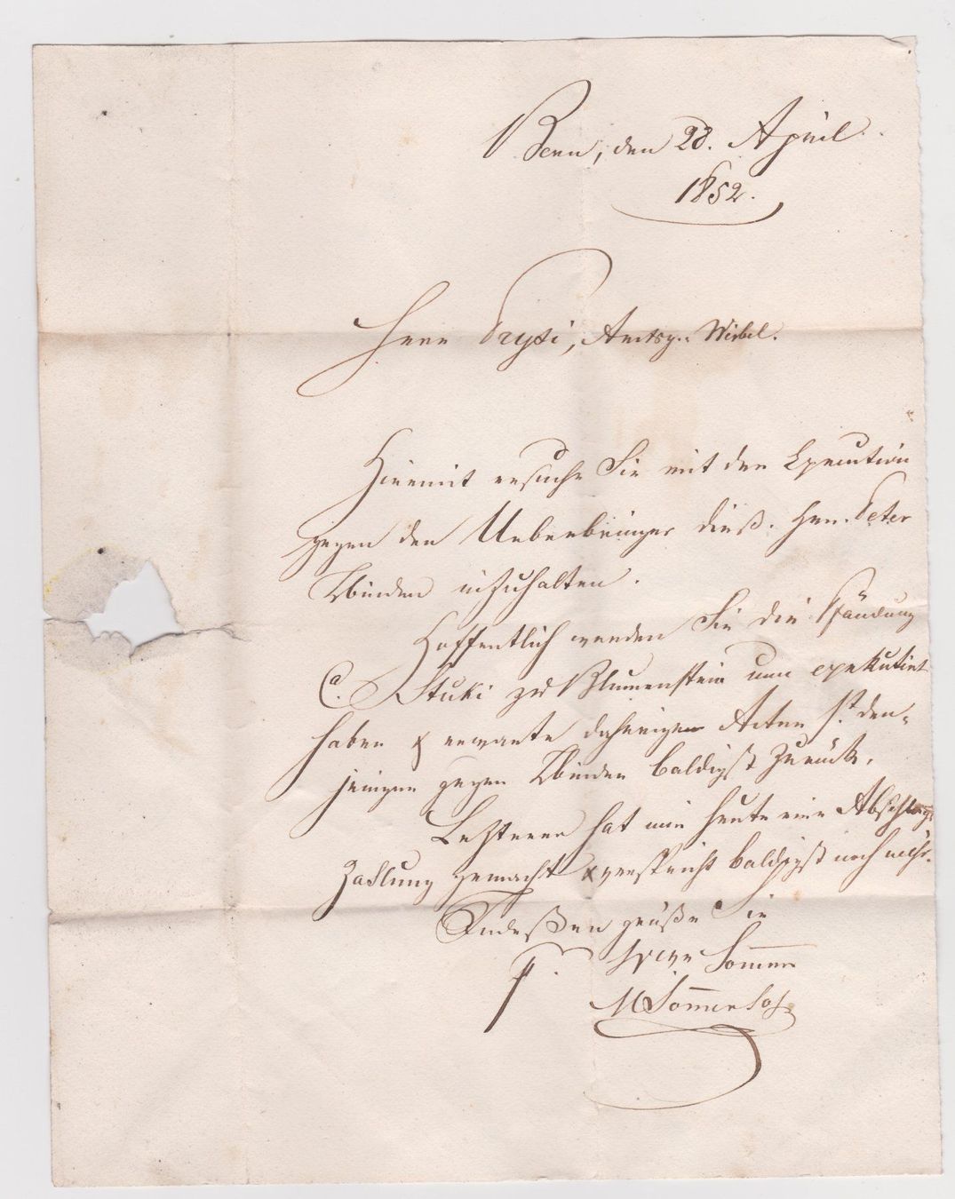 Alle Briefmarken: Lettre 1852 avec timbre Rayon II – Gebraucht aus Pailly von jme99 2