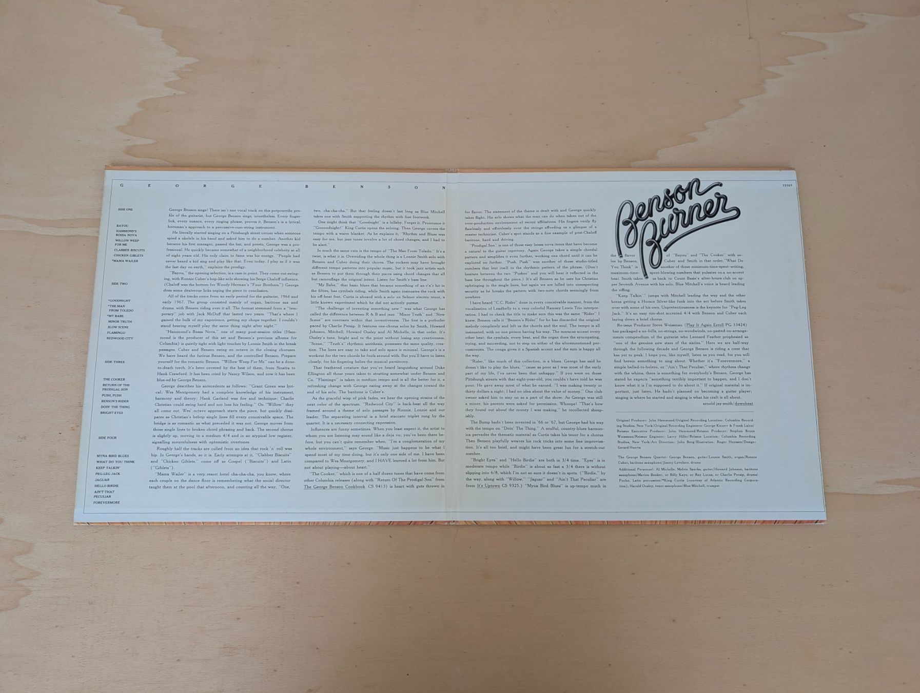Dischi in vinile: George Benson – Benson Burner  US 76 – Usato da Ebikon venduto da kisuM 1