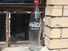 COCA COLA 1 LITER GLASFLASCHE VINTAGE