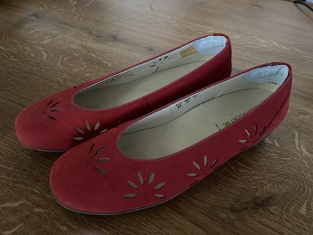 Waldläufer Ballerinas, Gr. 44 Rot, Weite H