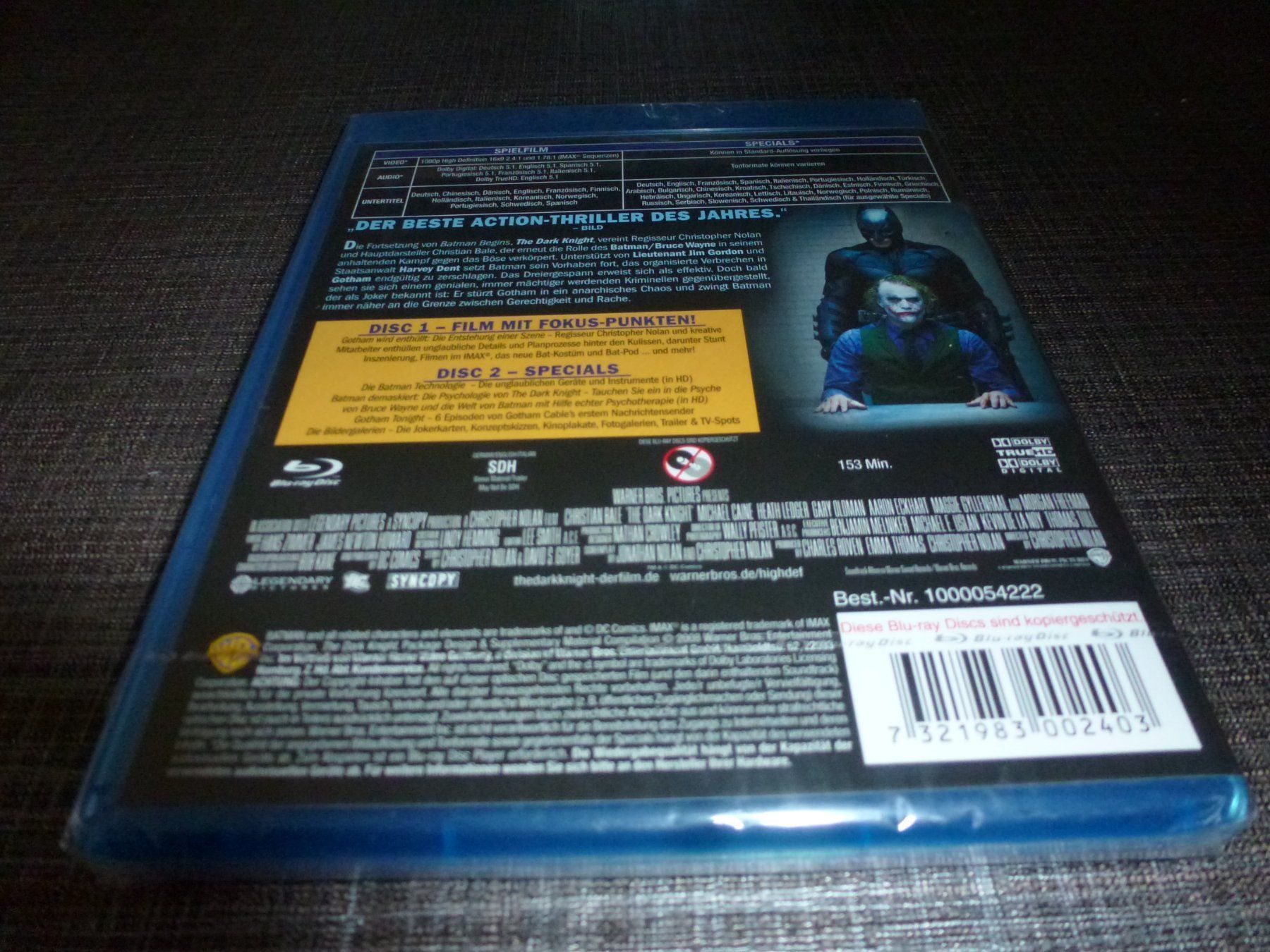 Tutti i DVDs: The Dark Knight BLU-RAY NEUWARE – Nuovo e nell'imballaggio originale da Olten venduto da Disc-Verkauf 1