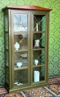 Biedermeier Vitrine Barock Kirschbaum Bücherschrank Regal