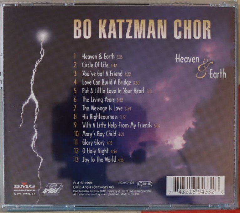 CDs: Bo Katzman Chor – Heaven & Eart – Gebraucht aus Luzern von CONTENTI 2