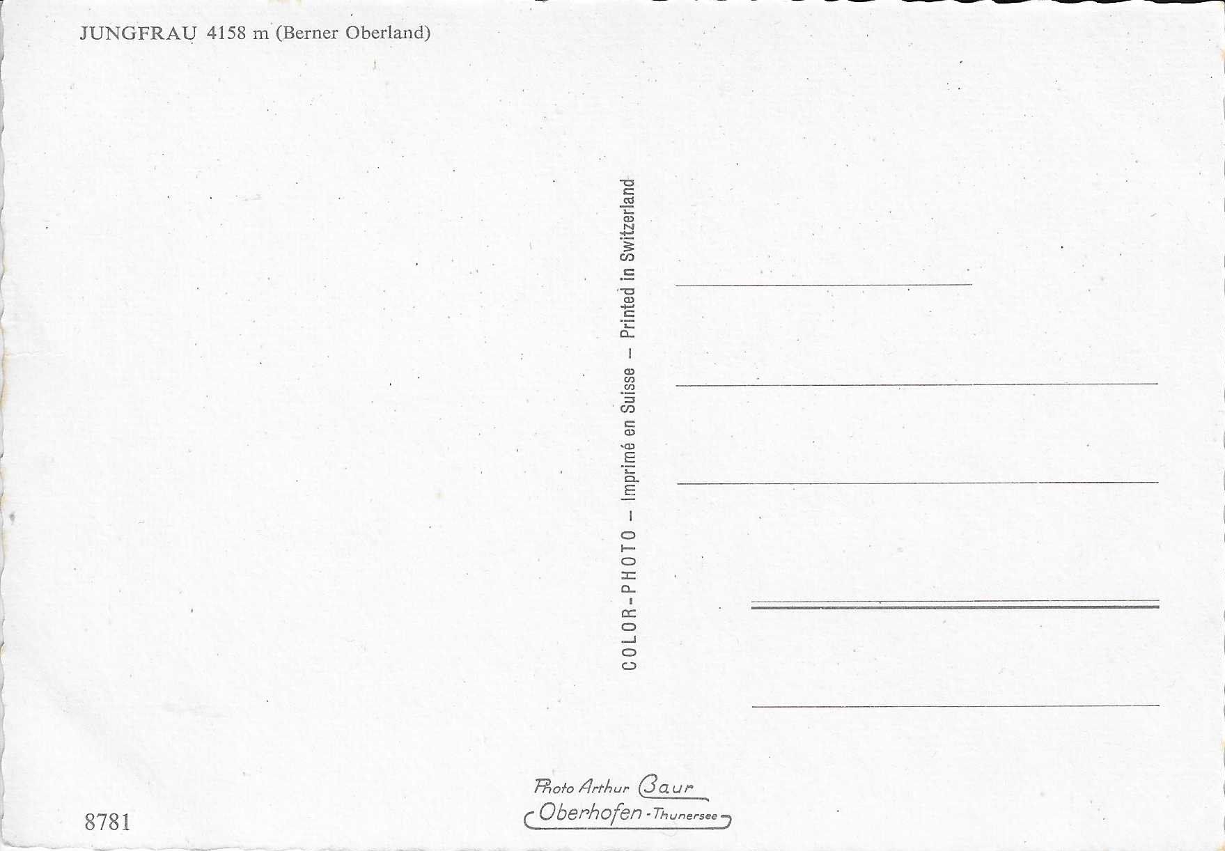 Cartes postales: Jungfrau BE – Neuf (Voir description) à Rothrist par Stranglehold 1
