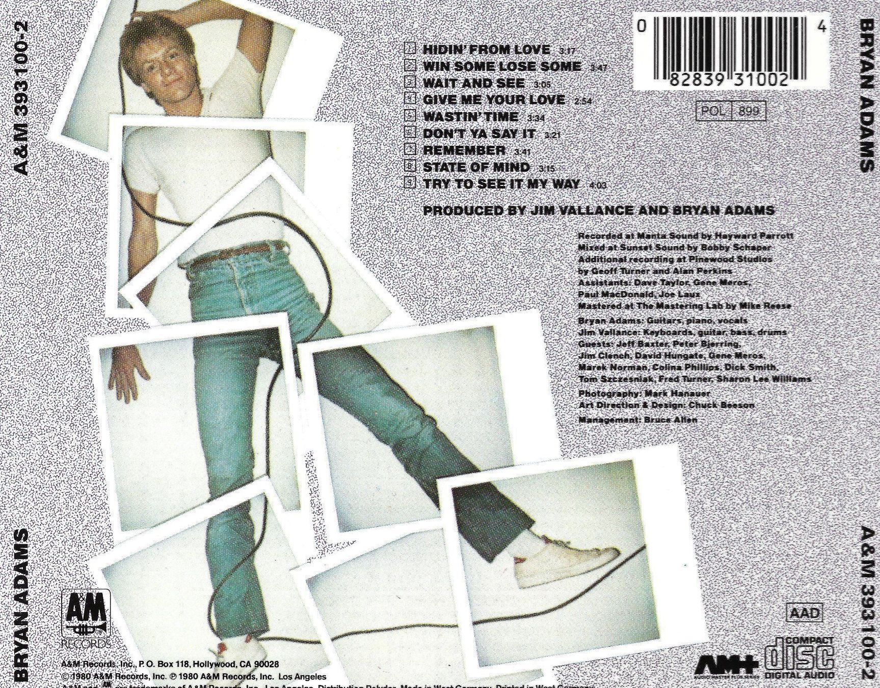 CD: CD: BRYAN ADAMS - Bryan Adams – Usato da Rotkreuz venduto da groeli69 1