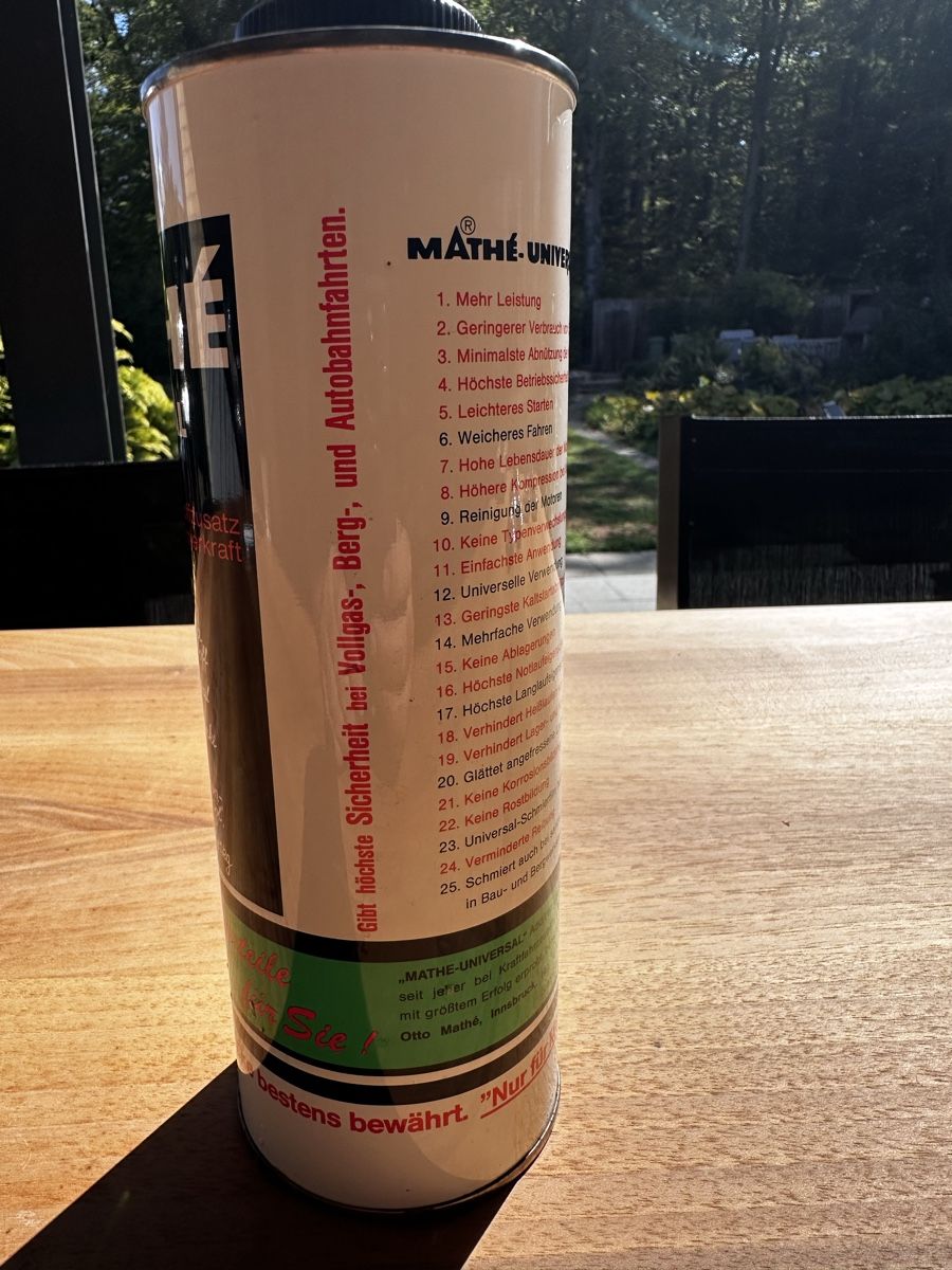 Öl und Additive: Mathé universal Additiv – Neu und originalverpackt aus Starrkirch-Wil von charlywatson 2