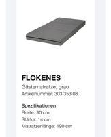 FLOKENES Gästematratze grau 90x190cm sehr guter Zustand