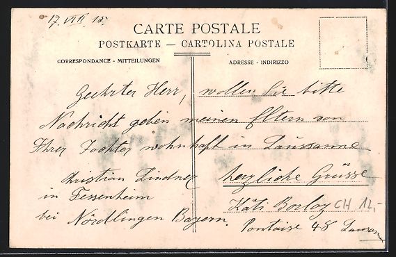 Cartoline postali: AK Lausanne, Teilansicht mit Brücke – Usato da Berlin venduto da bartko-reher 1