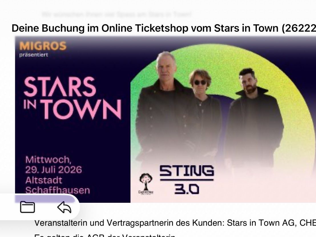 Biglietti: Stars in Town Stimg – Nuovo (secondo la descrizione) da Schaffhausen venduto da KuniMeli