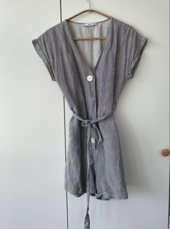 Mango Jumpsuit kurz Grösse S Leinen/Viskose