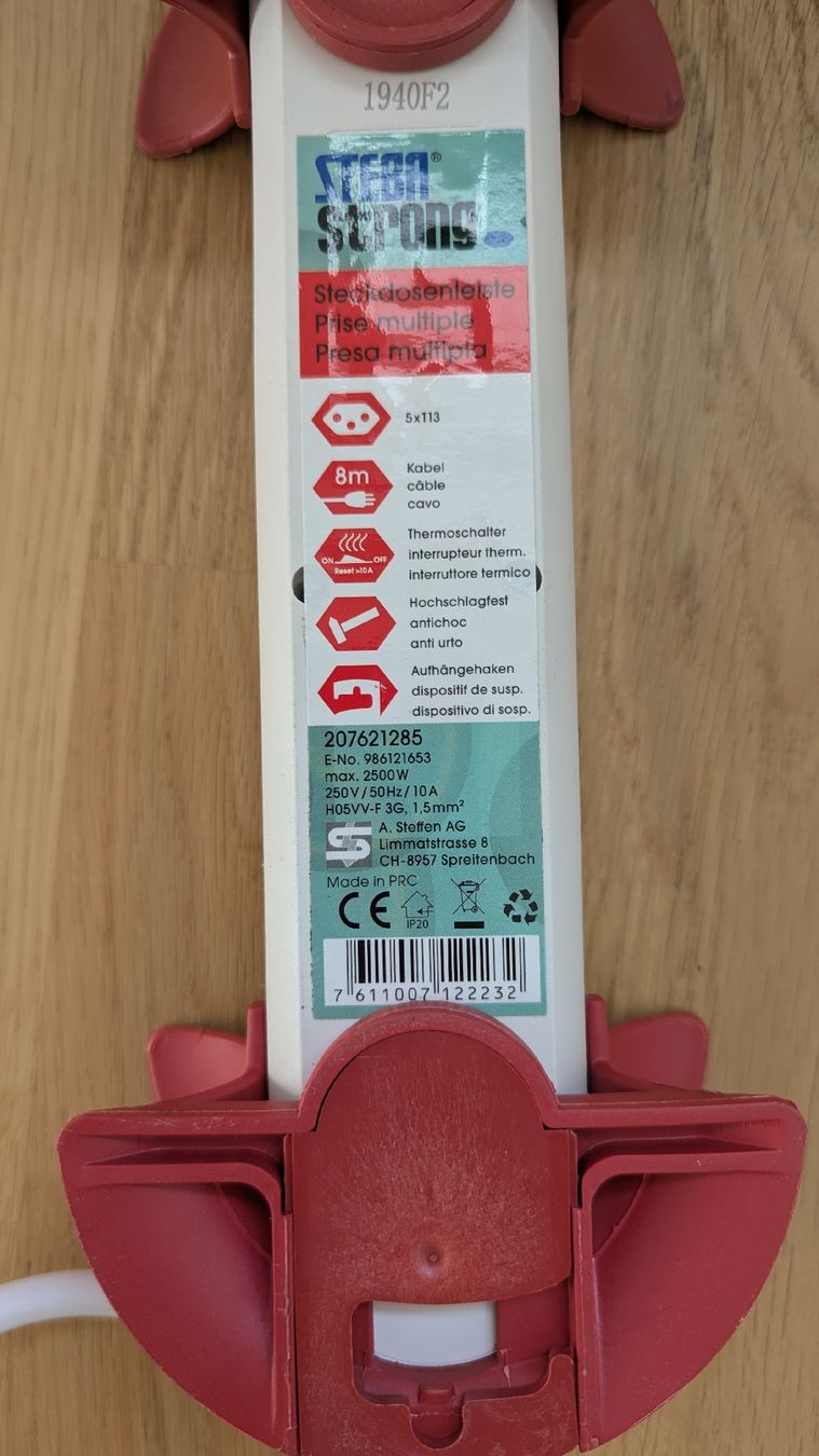 Kabel: Steckdosenleiste, Netz Kabel – Gebraucht aus Steinmaur von Ottelo 4