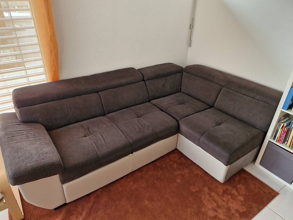 Sofas: Ecksofa / Bettsofa Anthrazit – D'occasion à Biel/Bienne par mor_x958 1