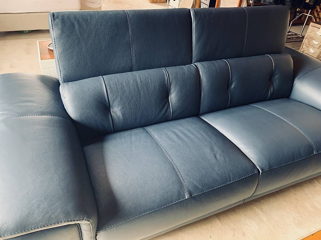 Divani: Canapé Cuir Bleu Royal  Poltronesofa – Usato da Céligny venduto da SyLteplait 4
