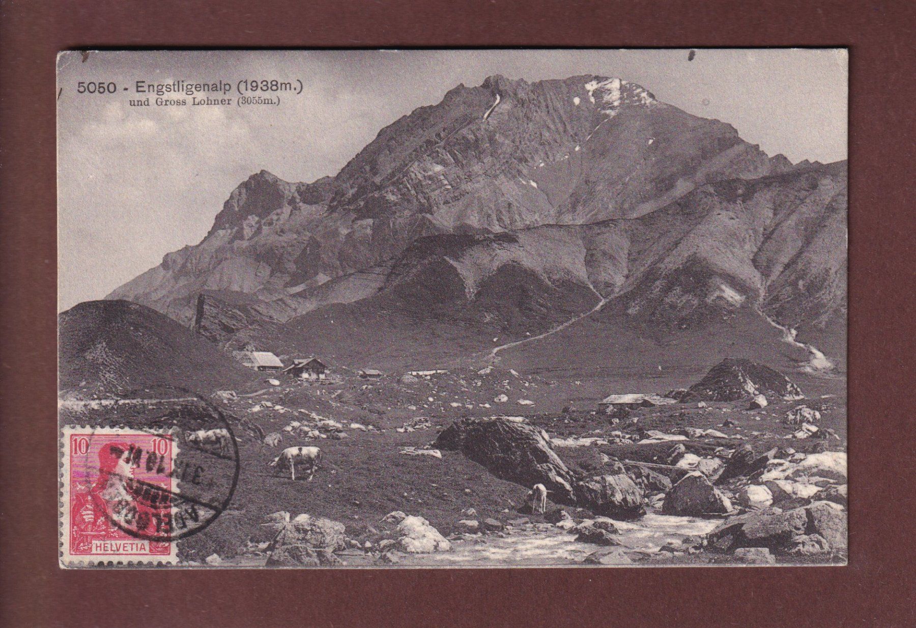 Cartoline postali: ENGSTLIGENALP - Gross Lohner - 1910 – Usato da Pully venduto da nicecards-shop
