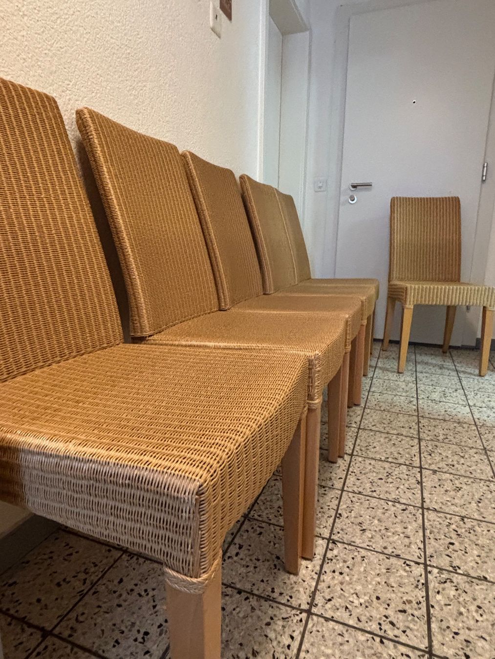 Sedie: Lloyd Loom Esszimmer Stühle 6 Stück – Usato da Willisau venduto da Tulpe-II 3