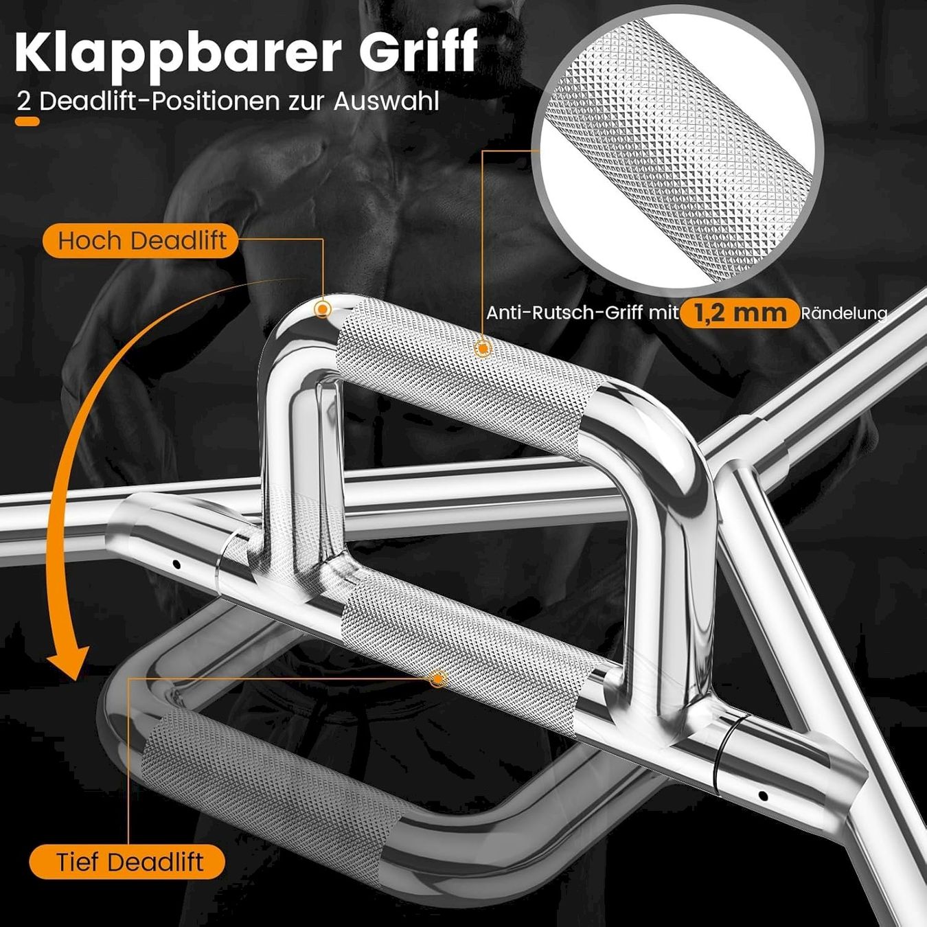 Manubri & Pesi: Trap Bar 25mm Aufnahme Silber – Nuovo e nell'imballaggio originale da Bottighofen venduto da zaap 1