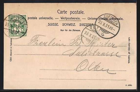 Cartoline postali: AK Zofingen, Teilansicht der Ortschaft – Usato da Berlin venduto da bartko-reher 1