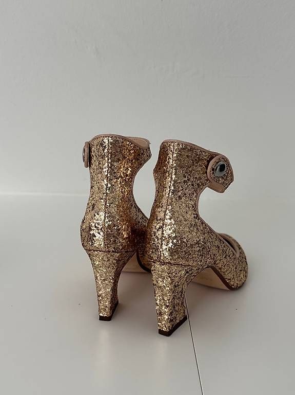 Zara Scarpe da donna: Goldene Glitzer Riemchen Pumps Gr. 37 – Usato da Zürich venduto da ebr_595v 2