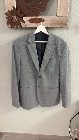 Grauer Jersey Blazer von WE, slim fit, stretch, Grösse 48