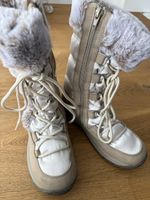 Winterstiefel beige Kunstfell gefüttert Grösse 35