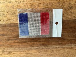 Bügelbild Frankreich Flagge Strass 🇫🇷 NEU