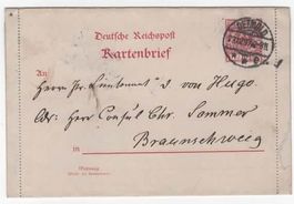 deutsche Reichspost Kartenbrief 1897 DETMOLD-BRAUNSCHWEIG (I
