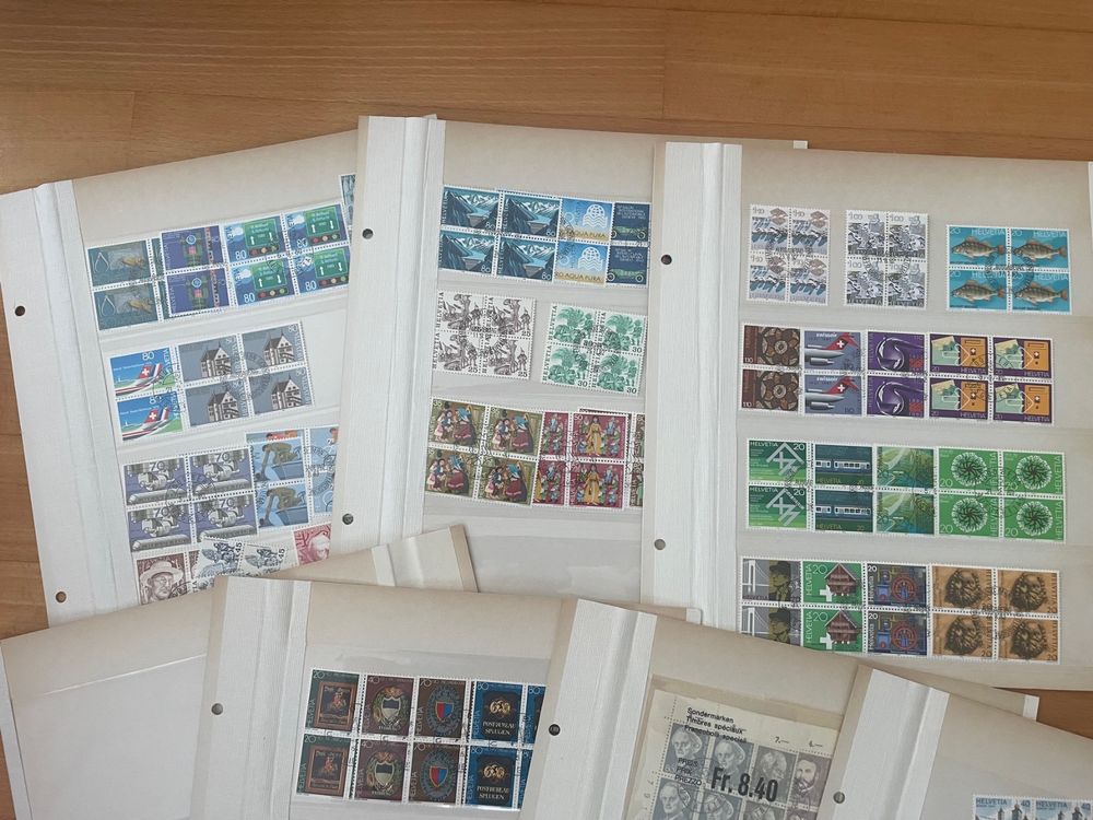 Alle Briefmarken: CH Briefmarken ca. 1979 bis 1985 Viererblocks Ersttagsstemp. – Neu (gemäss Beschreibung) aus Egg b. Zürich von Raeuchli01 1