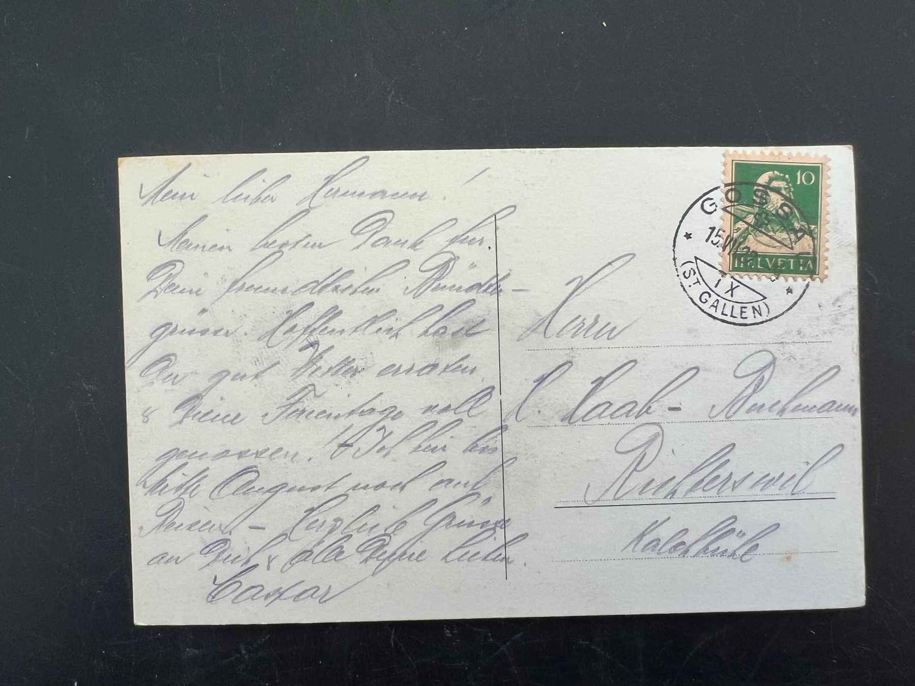Cartoline postali: AK Appenzell 1927     (G205) – Usato da Hinwil venduto da Sidi4 1
