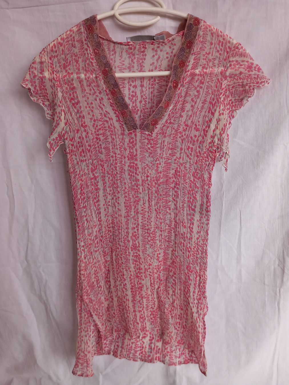 Tuniche: Tunique en soie transparente rose Taille 36 – Nuovo (secondo la descrizione) da Faoug venduto da per_kp6r