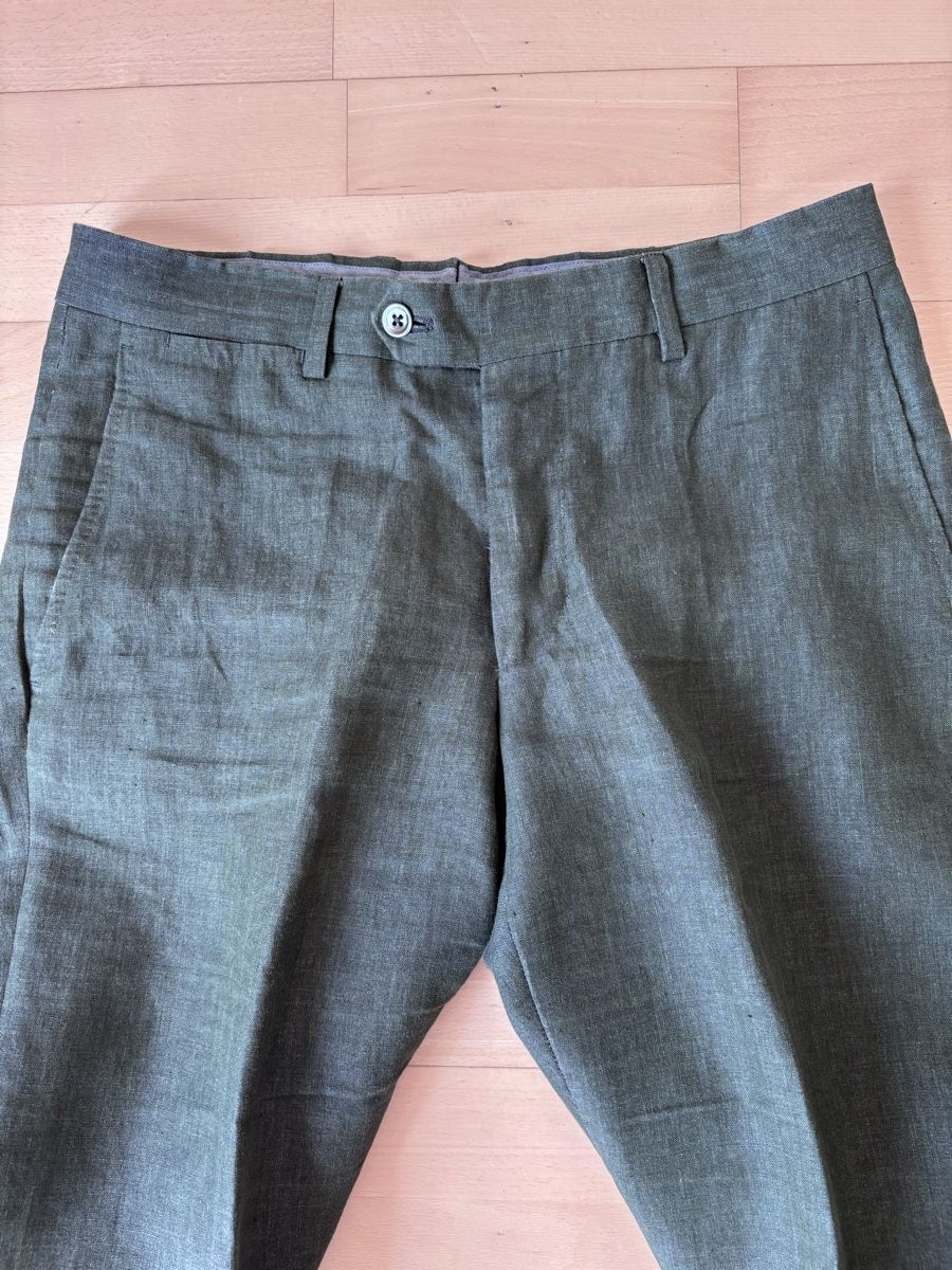 Anzüge: Napoli Couture Linen Suit Olive Green – Gebraucht aus Zürich von Grothschild 6