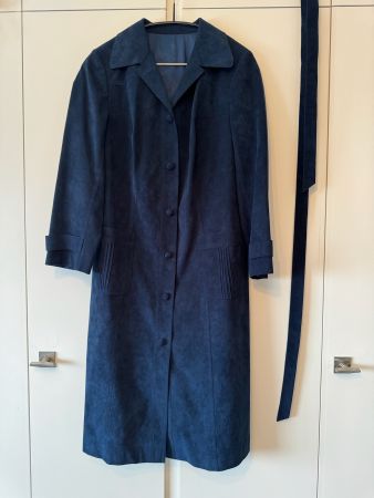 Damenmantel Alcantara, blau
