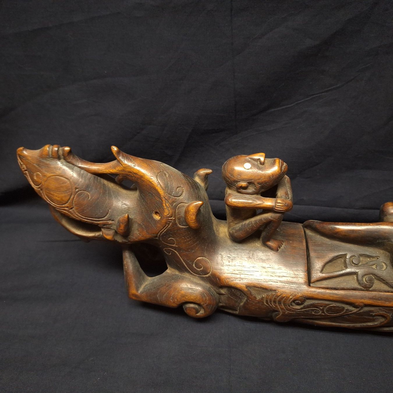 Tutte le decorazioni: Versand möglich! Originelle Holzschatulle, Drache, Echse – Usato da Winterthur venduto da Goldpipau 2