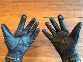 Motorradhandschuhe iXS Tapio 3.0, Grösse M, Leder schwarz