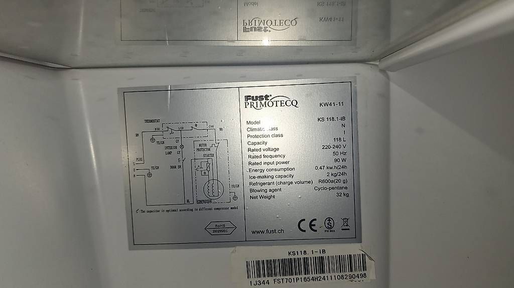 Frigoriferi: Frigo Primotecq 118 l – Usato da Saxon venduto da dad_q89q 1