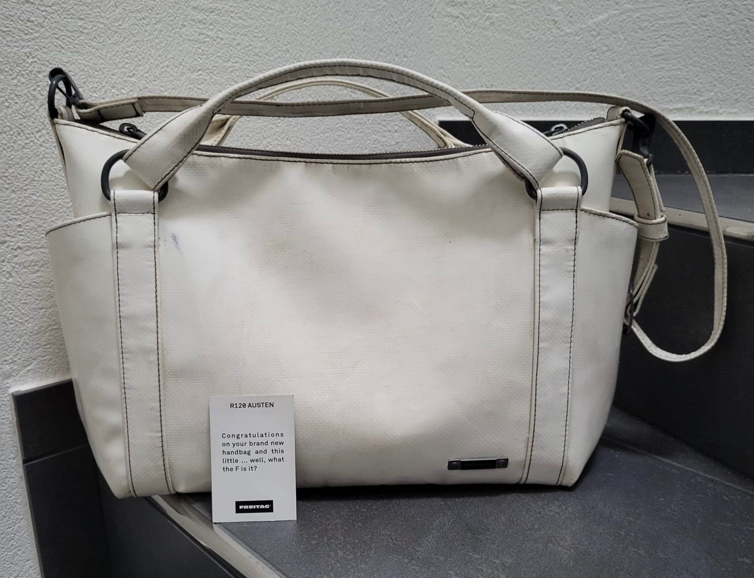 Freitag Taschen: TOP Freitag Austen R120/WHITE-MATT/Reference-Linie"/TOP!!! – Gebraucht aus Winterthur von LESA1015