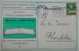 Illustr. Geschäftskorresp-Karte  Leonhard Gessler Basel 1925