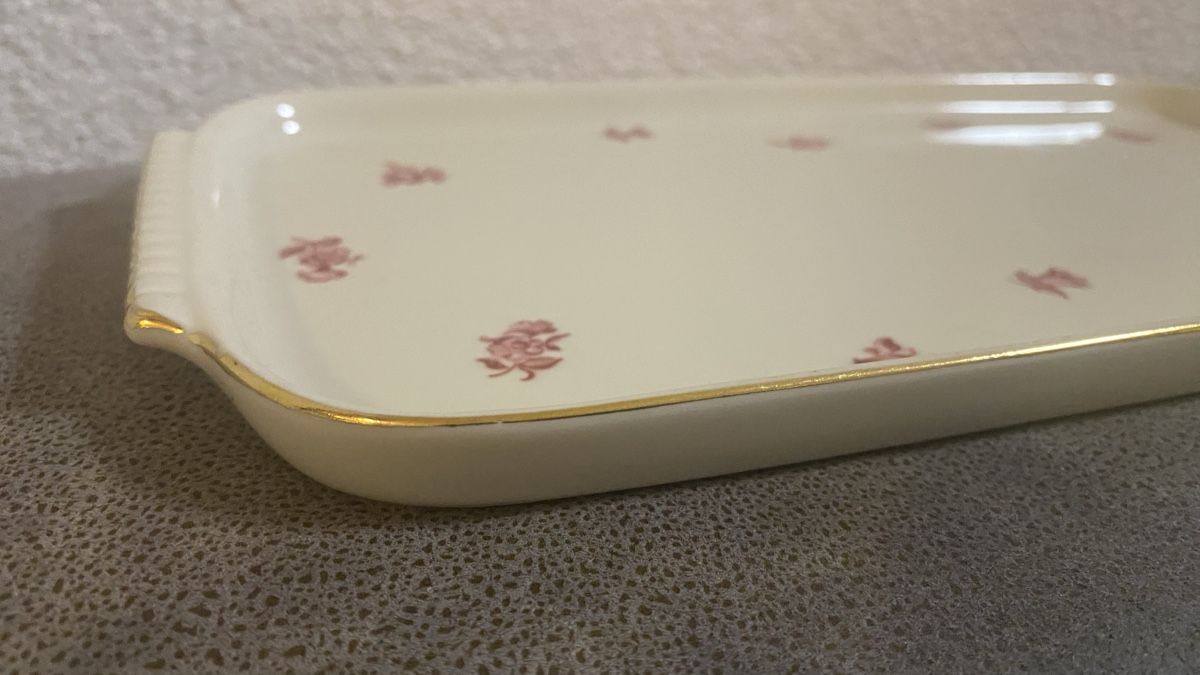 Plateaux: Cakeplatte Kuchenplatte Langenthal 1952 Blumenmuster  – D'occasion à Zürich par Timi80 1